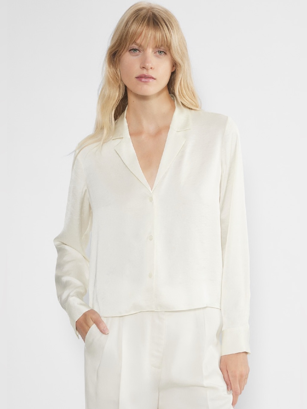 Aritzia satin long sleeve